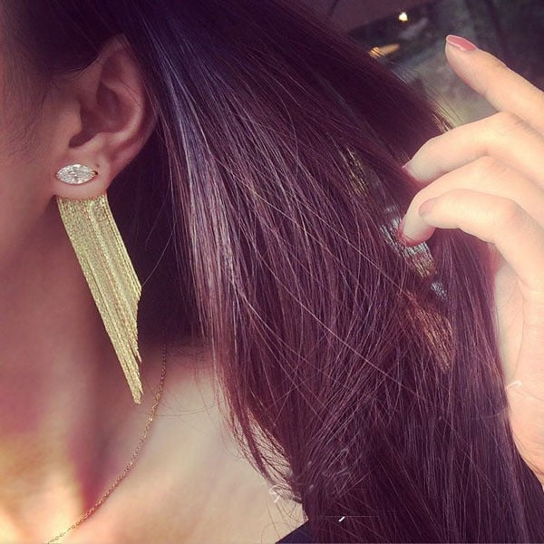 Statement Tassel Long Earrings For Women bijoux Etrendy fashion party jewelry wholesale gold-color cute gift